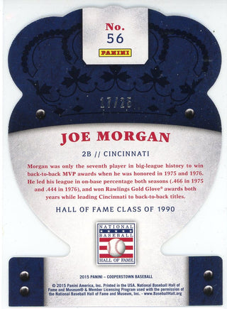 Joe Morgan 2015 Panini Crown Royale Cooperstown Die Cut Card #56