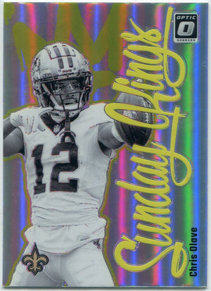 Chris Olave 2024 Panini Donruss Optic Sunday Kings Silver Prizm Card #17