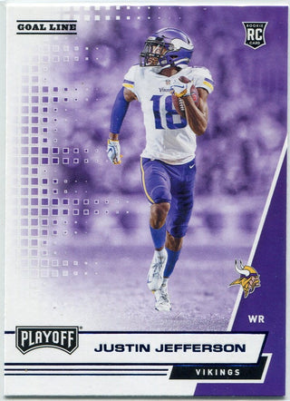 Justin Jefferson 2020 Panini Playoff Goal Line Parallel RC #213