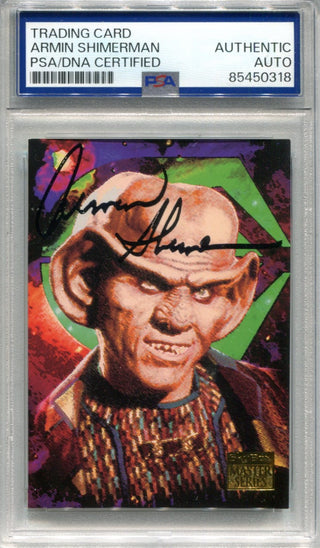 Armin Shimerman Skybox Stark Trek Deep Space Nine #97 PSA Authentic Auto Card