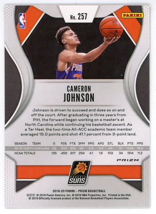 Cameron Johnson 2019-20 Panini Prizm Red/White/Blue Rookie Card #257