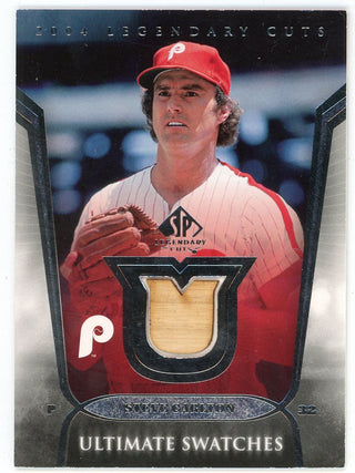Steve Carlton 2004 Upper Deck Game-Used Bat Card