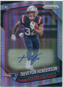 TreVeyon Henderson 2025 Panini Prizm Autographed Silver Prizm RC #343