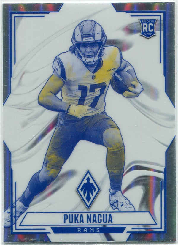 Puka Nacua 2023 Panini Phoenix Contours Silver Holo Parallel RC #CON-13