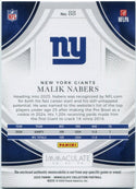 Malik Nabers 2025 Panini Immaculate Collection Jersey Ruby Parallel Card #88 6/75