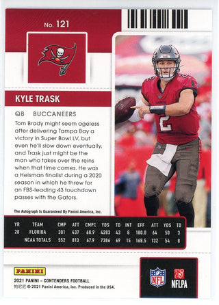Kyle Trask Autographed 2021 Panini Contenders Rookie Ticket Card #121