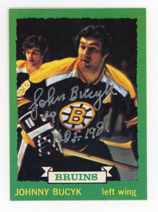 Johnny Bucyk Topps Signed #147 Card