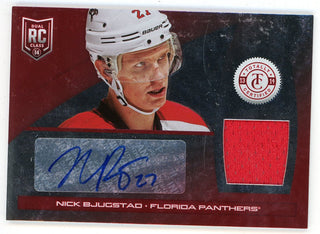 Nick Bjugstad 2013-14 Panini Totally Certified Autographed Patch Relic #197