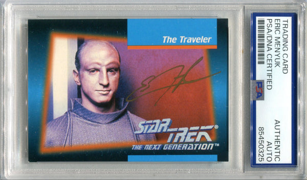 Eric Menyuk 1992 Star Trek The Next Generation #24 PSA Authentic Auto Card