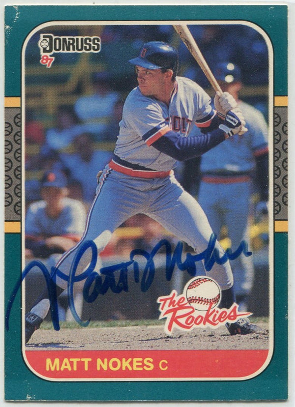 Matt Nokes 1987 Donruss Autographed Card