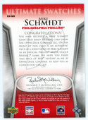 Mike Schmidt 2004 Upper Deck Ultimate Swatches Patch Relic #US-MS