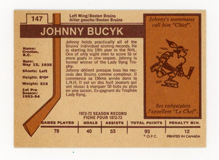 Johnny Bucyk Topps Signed #147 Card