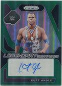 Kurt Angle 2024 Panini Prizm WWE Legendary Signatures Autographed Green Prizm Card #LS-KGL