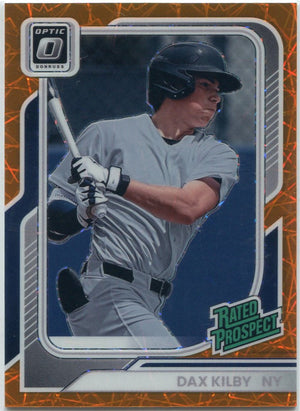 Dax Kilby 2026 Panini Donruss Optic Rated Prospect Orange Velocity Prizm RC #167