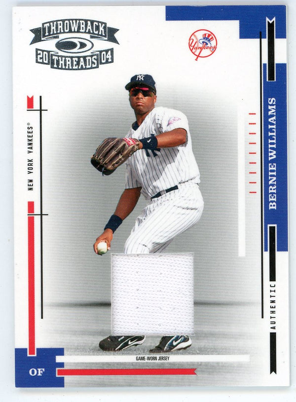 Bernie Williams 2004 Donruss Throwback Threads Patch Relic #131