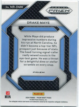 Drake Maye 2024 Panini Prizm Draft Picks New Recruits Red Cracked Ice Prizm RC #NR-DME