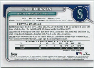 Colt Emerson 2024 Bowman Draft RC BD-15