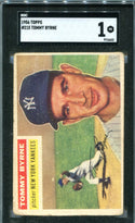 Tommy Byrne 1956 Topps #215 SGC 1 Card