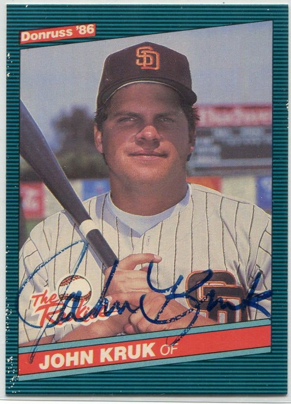 John Kruk 1986 Donruss Autographed Rookie Card