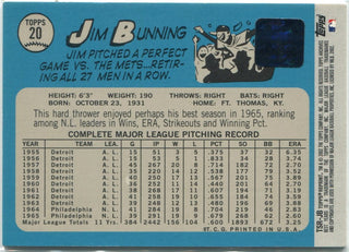 Jim Bunning 2002 Topps Archives Shibe Park Seat Relic Card #TSR-JB