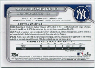 George Lombard Jr. 2024 Bowman Draft RC #BD-118