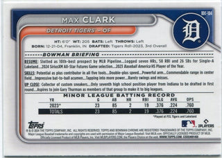 Max Clark 2024 Bowman Draft Chrome RC BDC-104
