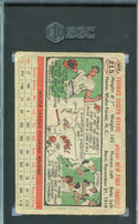 Tommy Byrne 1956 Topps #215 SGC 1 Card