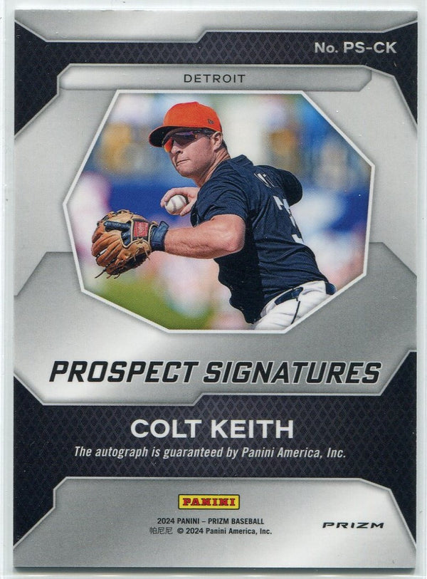 Colt Keith 2024 Panini Prizm Prospect Signatures Autographed Green Prizm RC #PS-CK