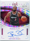 Dwyane Wade 2024 - 2025 Panini Immaculate Collection Illustrious Ink Autographed Card #II-WAD 6/15