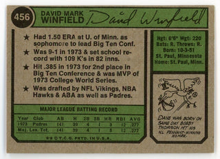 Dave Winfield Topps #456 Card