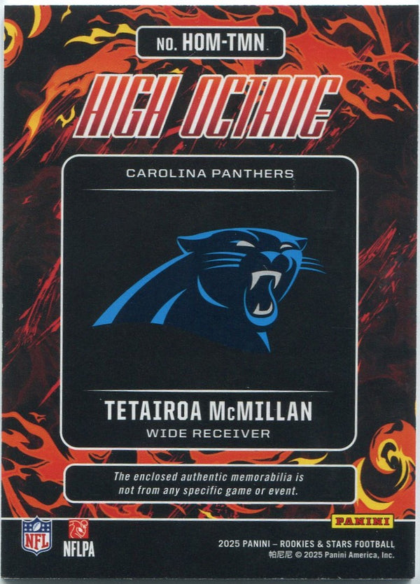 Tetairoa McMillan 2025 Panini Rookies & Stars High Octane Jersey RC #HOM-TMN