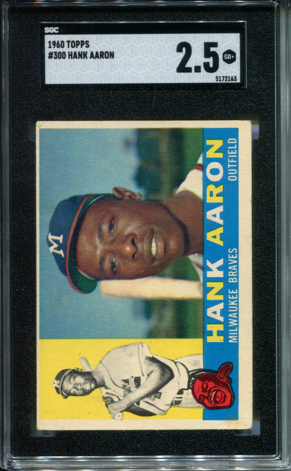 Hank Aaron 1960 Topps #300 SGC 2.5