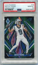 Bryce Young 2024 Panini Phoenix Green Fade Parallel Card #19 14/199 PSA Graded 10