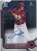 Sal Stewart 2022 Bowman Draft Chrome Autographed RC #CDA-SS