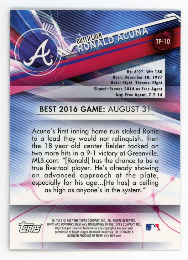 Ronald Acuna 2017 Topps Bowmans Best #TP-10 Card