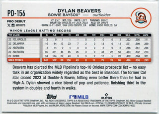 Dylan Beavers 2024 Topps Pro Debut RC #PD-156