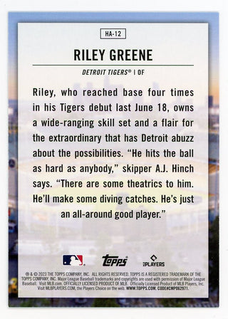 Riley Greene 2023 Topps Home Field Advantage #HA-12 Card