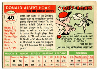 Don Hoak 1955 Topps #40 Card