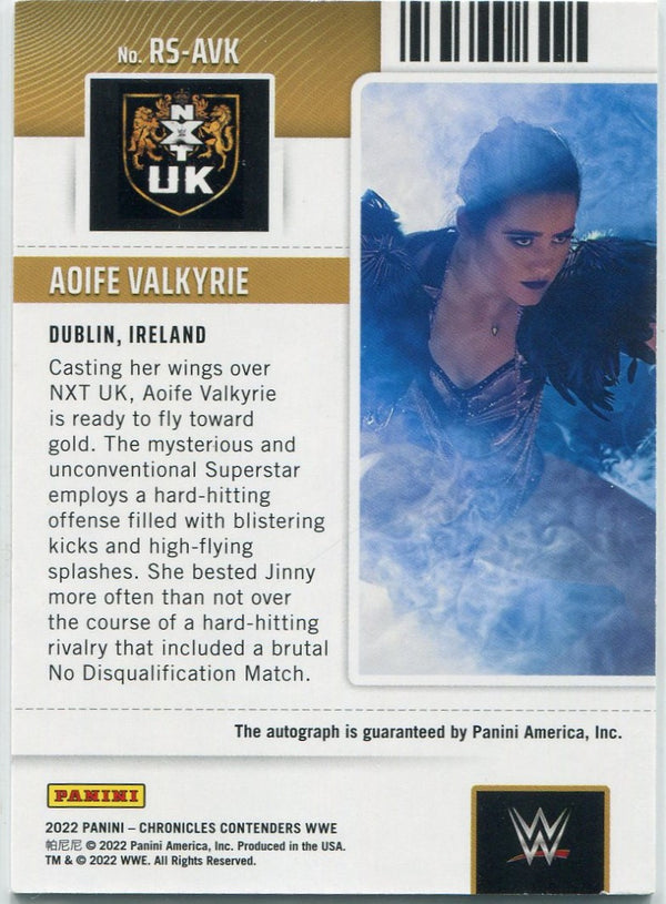 Aoife Valkyrie 2022 Panini Chronicles Contenders WWE Autographed Red Parallel Card #RS-AVK