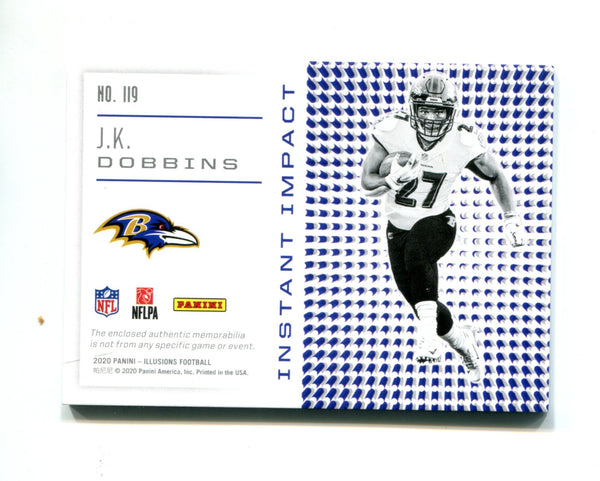 J.K. Dobbins 2020 Panini Instant Impact Illusions #119 Card