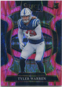 Tyler Warren 2025 Panini Select Concourse Pink Shock Prizm RC #33