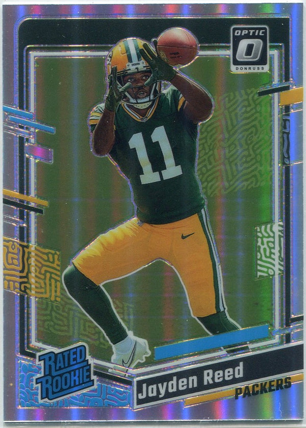 Jayden Reed 2023 Panini Donruss Optic Rated Rookie HOLO Prizm RC #239