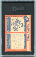 Gordie Howe 1968 - 1969 Topps Card #29 SGC Graded 4.5