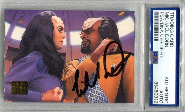 Michael Dorn 1994 Skybox Star Trek The Next Generation #34 PSA Authentic Auto Card