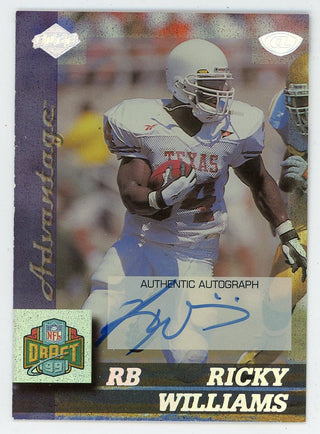 Ricky Williams 1999 Collector's Edge Autographed Card #186