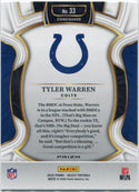 Tyler Warren 2025 Panini Select Concourse Pink Shock Prizm RC #33