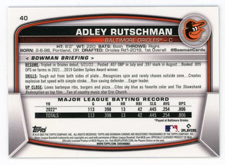 Adley Rutschman 2023 Topps Chrome Purple #40 Card 194/250