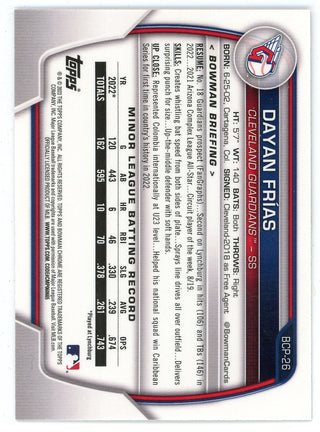 Dayan Frias 2023 Topps 1st Bowman Chrome #BCP-26