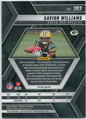 Savion Williams 2025 Panini Mosaic Autographed Red Mosaic Prizm RC #303 97/199
