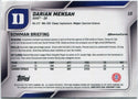 Darian Mensah 2025 Bowman Chrome U Pink Lava Refractor RC #13
